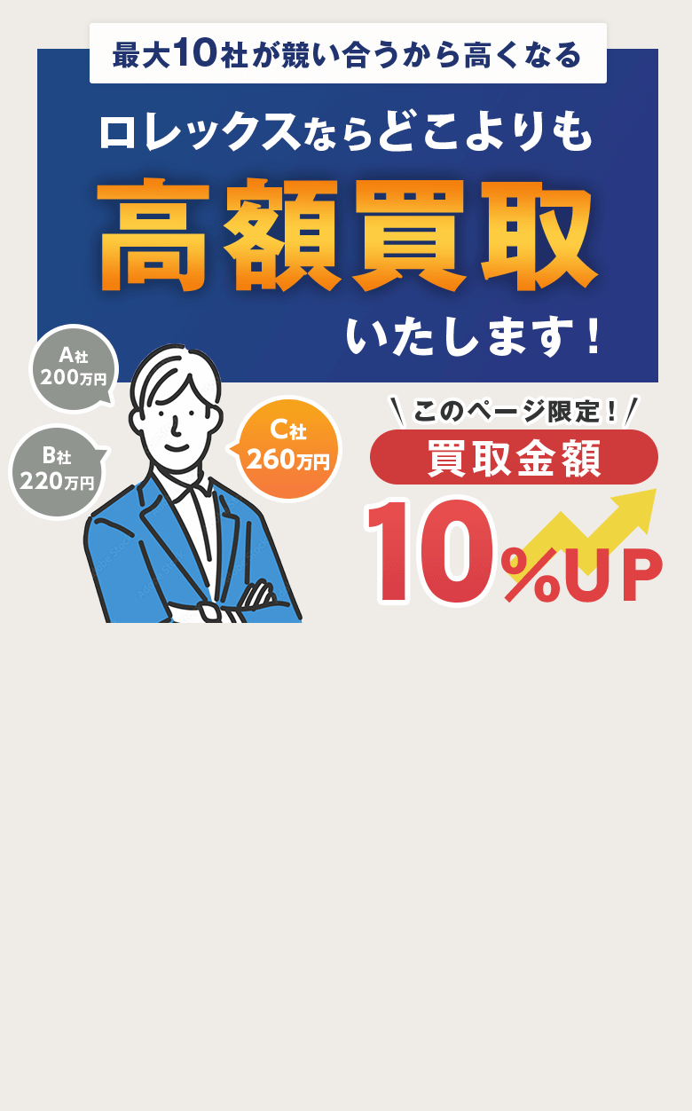 ロレックスならどこよりも高額買取いたします！