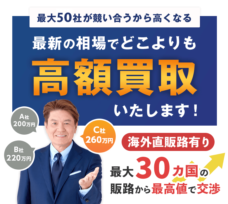 最新の相場でどこよりも高額買取いたします！